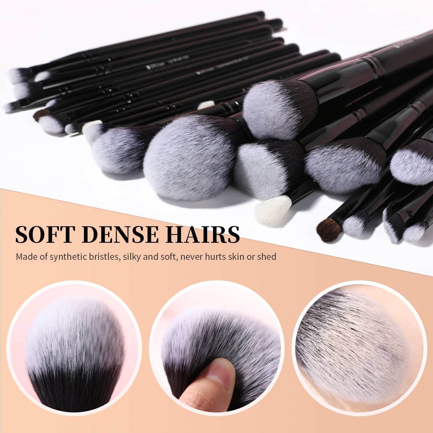 Dark & White Angel Premium Soft 27-Piece Eye & Face Brush Set