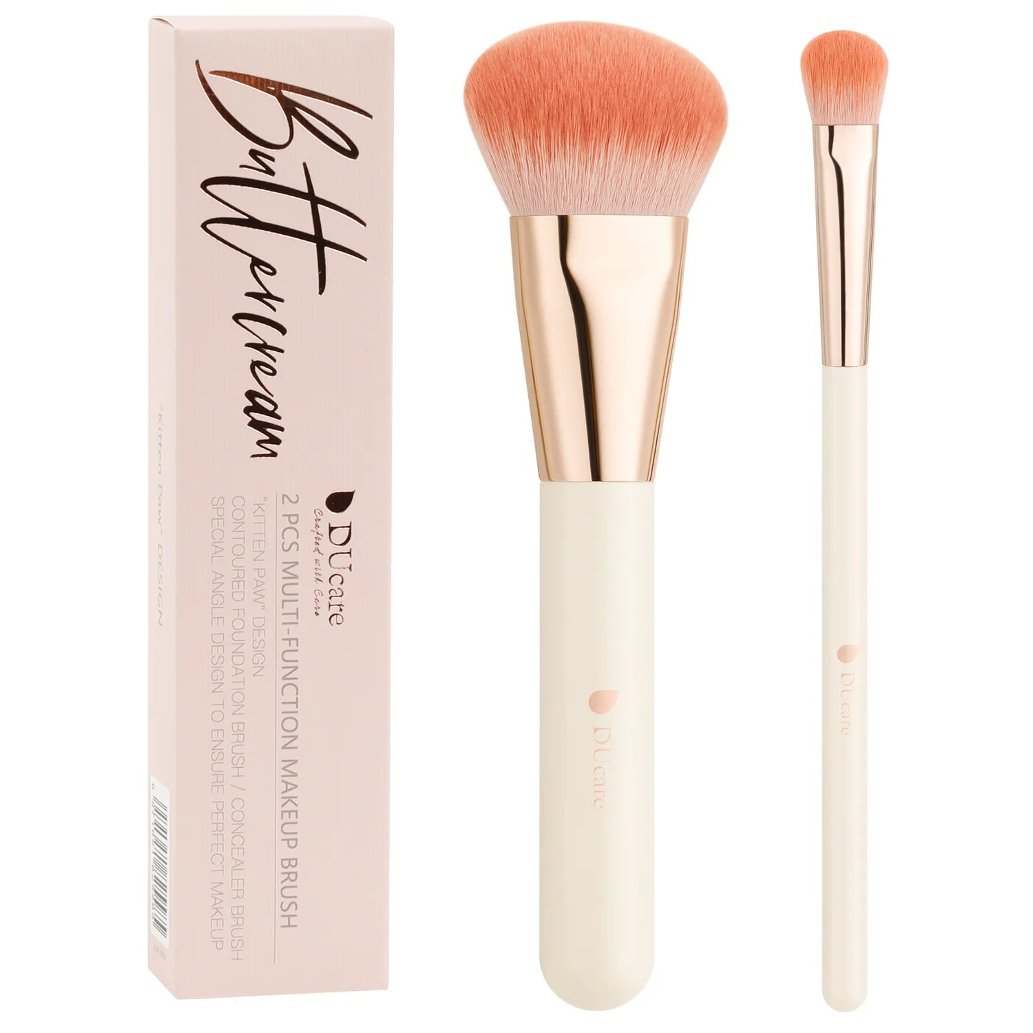 Pink Smooth Makeup 2Pcs Face Brush Set – DUcare