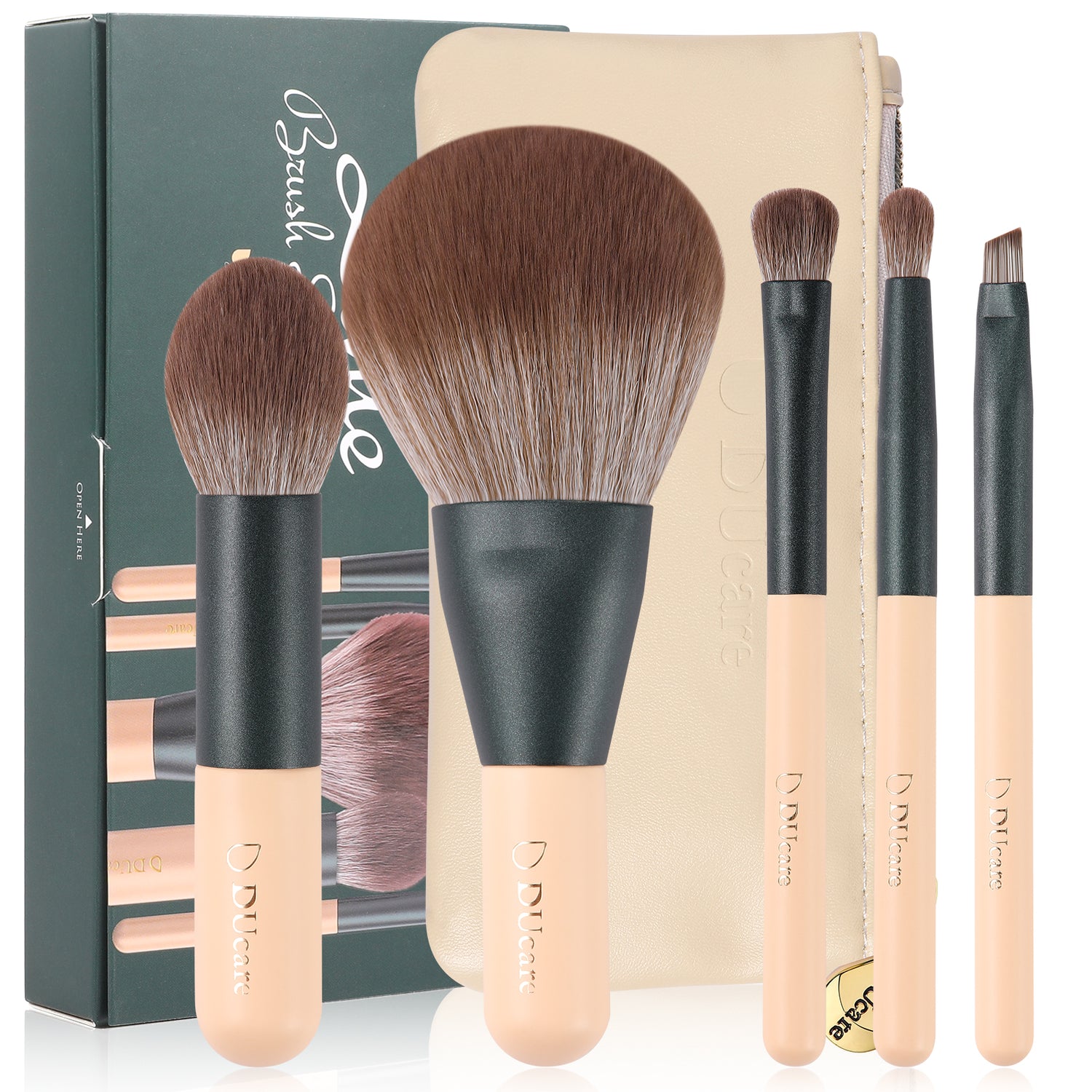 Mojito Face & Eye Makeup Brush Set / Mini Travel Brush Set