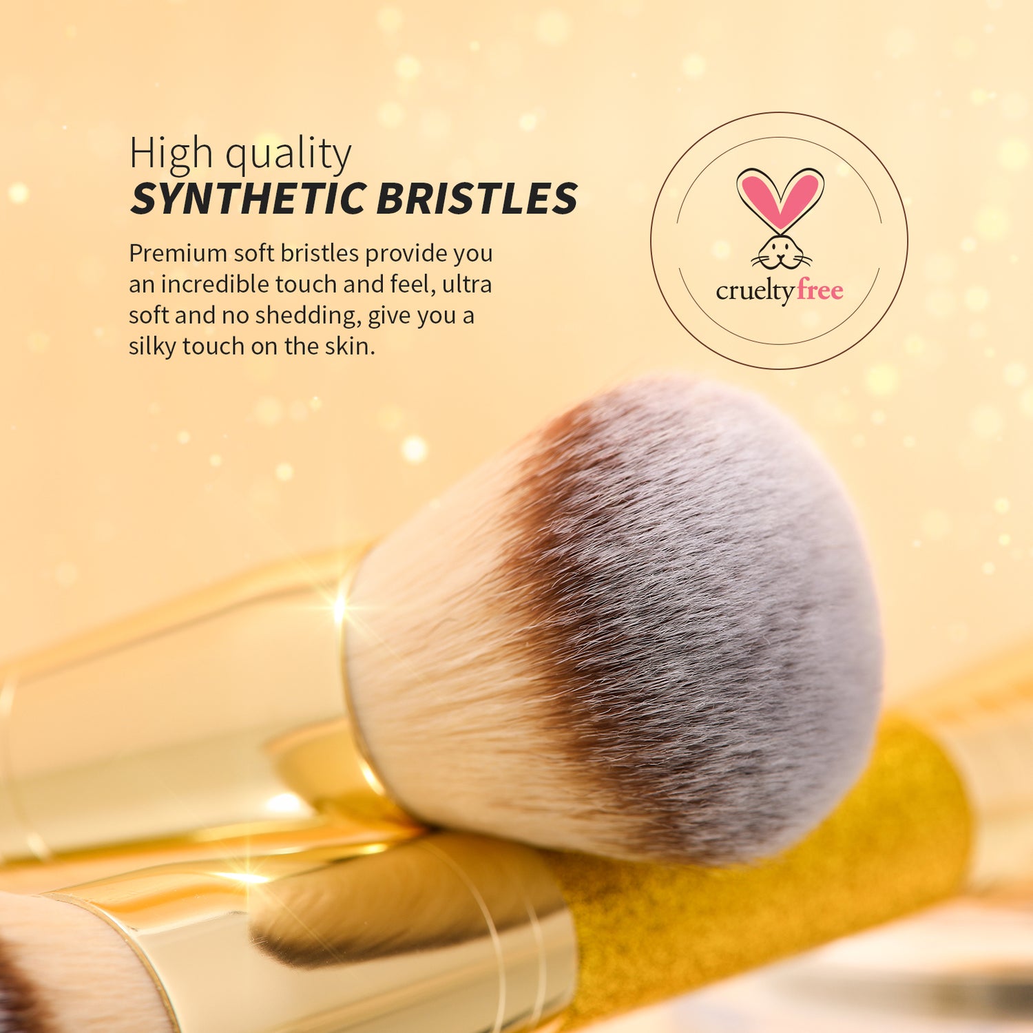 Afterglow Luxurious Gold 2Pcs Dual-end Face Brush Set
