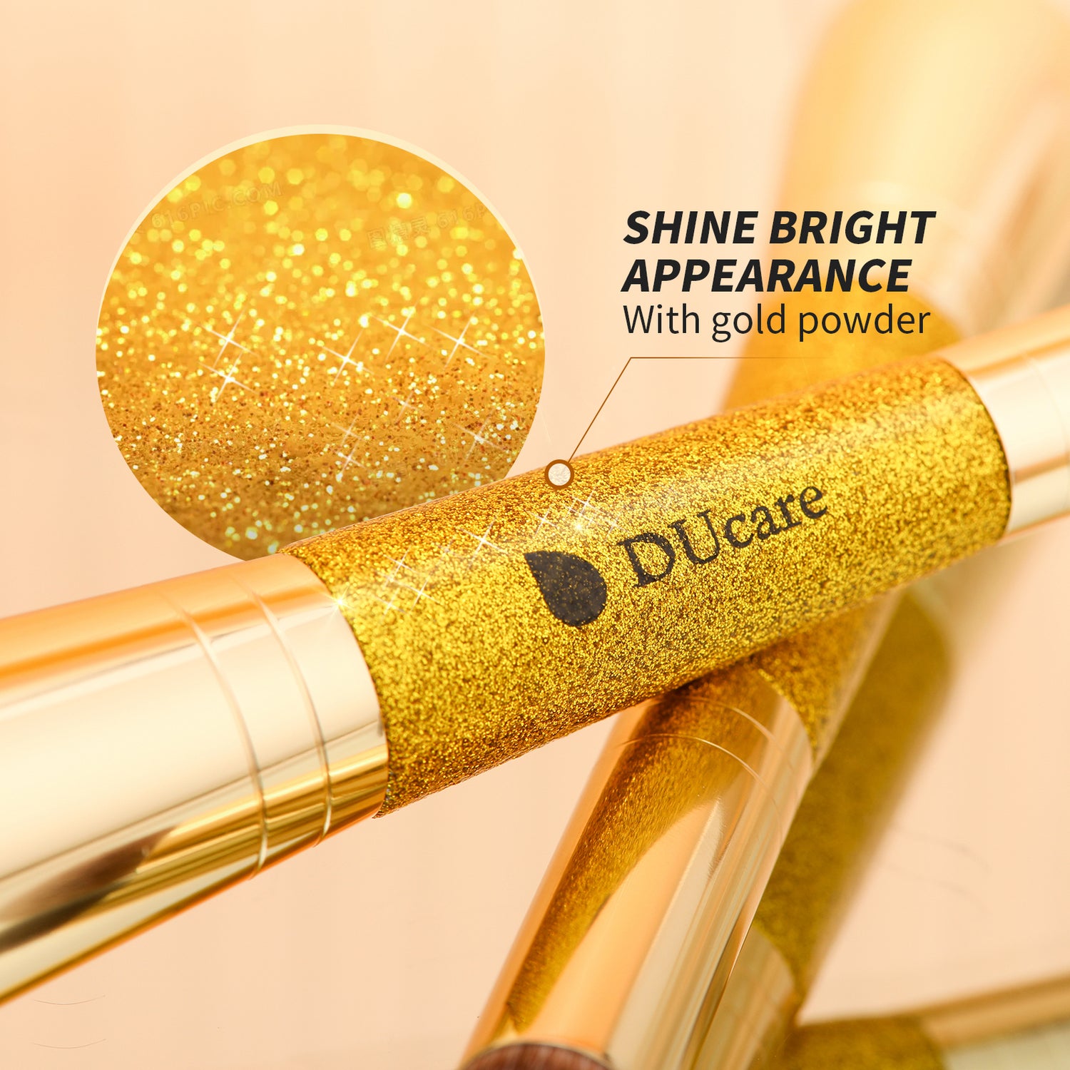 Afterglow Luxurious Gold 2Pcs Dual-end Face Brush Set