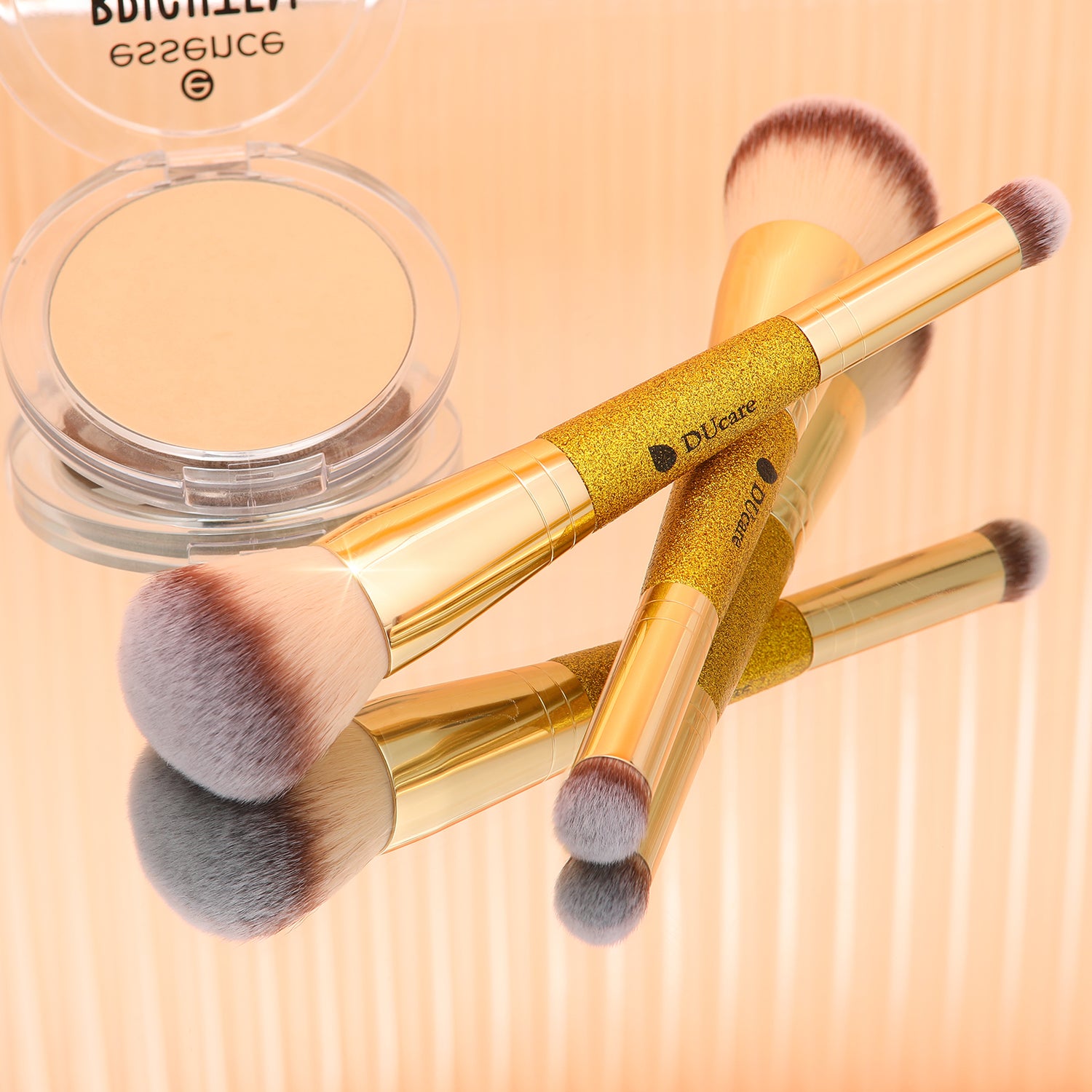 Afterglow Luxurious Gold 2Pcs Dual-end Face Brush Set