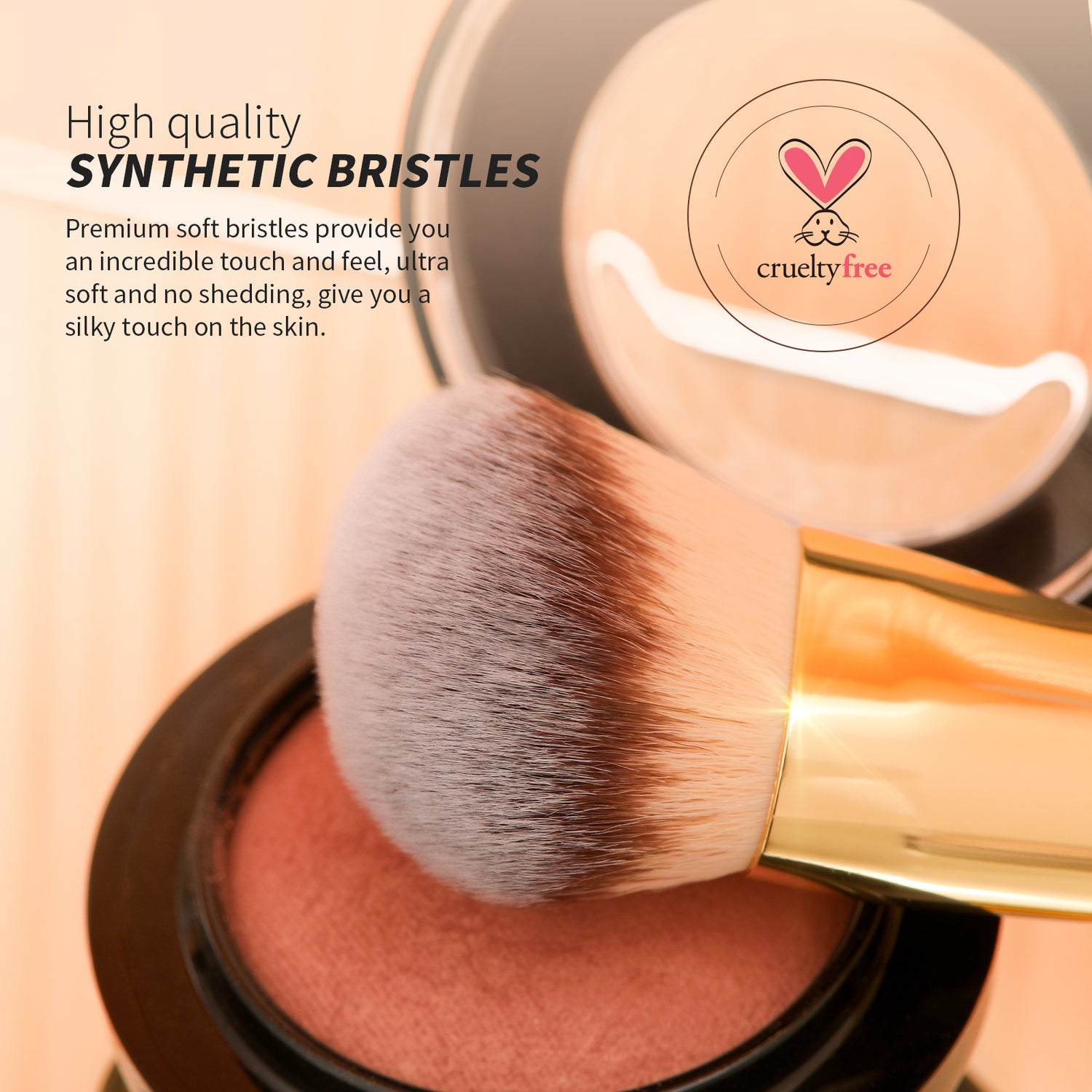 Afterglow Luxurious Gold 2Pcs Dual-end Face Brush Set