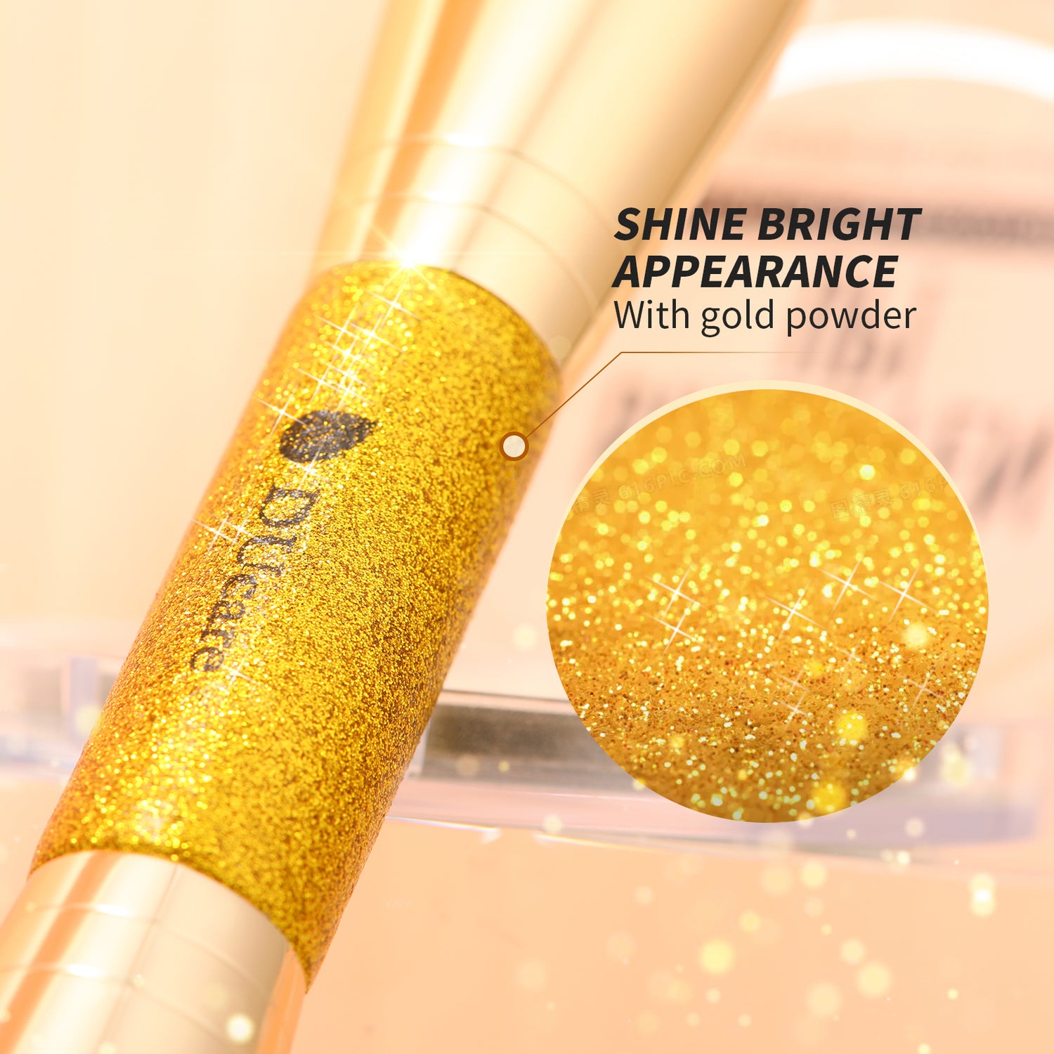 Afterglow Luxurious Gold 2Pcs Dual-end Face Brush Set