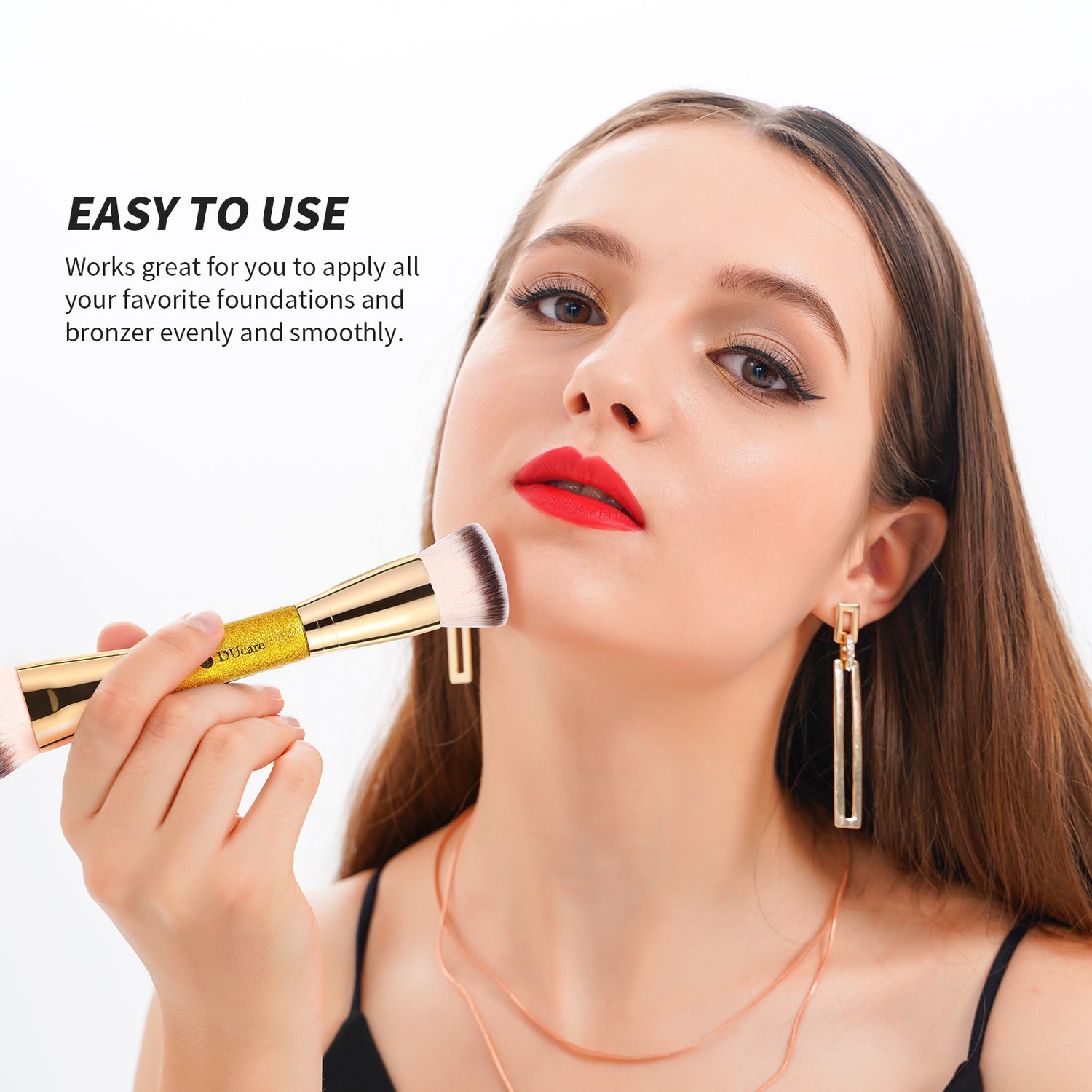 Afterglow Luxurious Gold 2Pcs Dual-end Face Brush Set