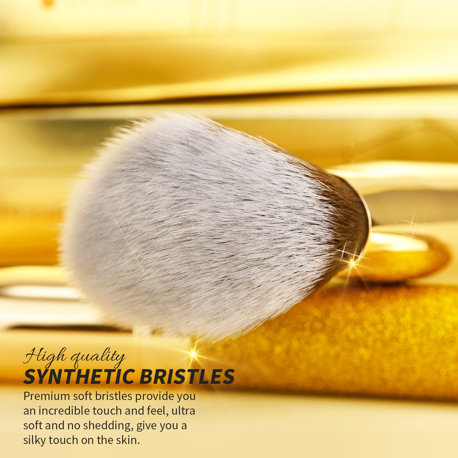 Afterglow Luxurious Gold 2Pcs Dual-end Face Brush Set