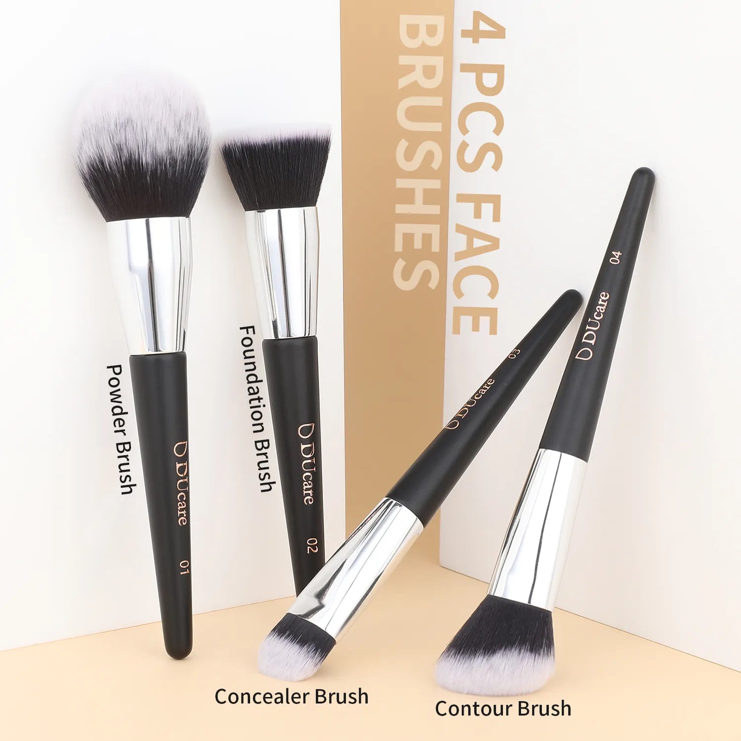 DUcare Classic 10 Pieces Face & Eye Travel Brush Set