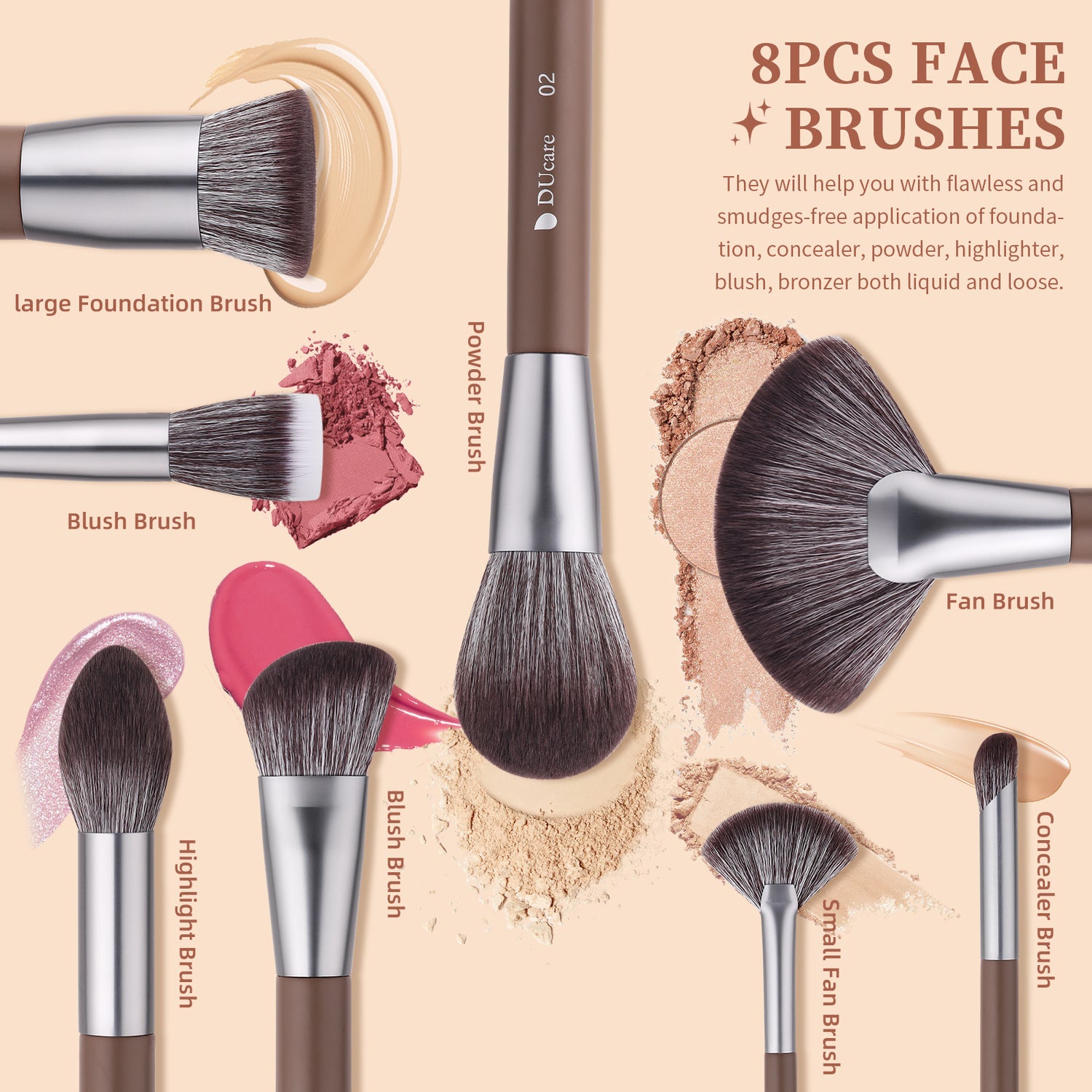 Chocolate Life 22-Piece Face & Eye Makeup Brush Set