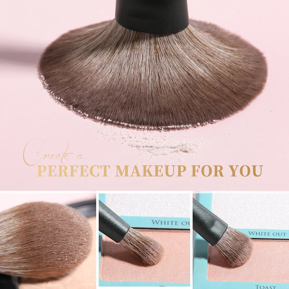 Lime Mojito Face & Eye Makeup Brush Set / Mini Travel Brush Set