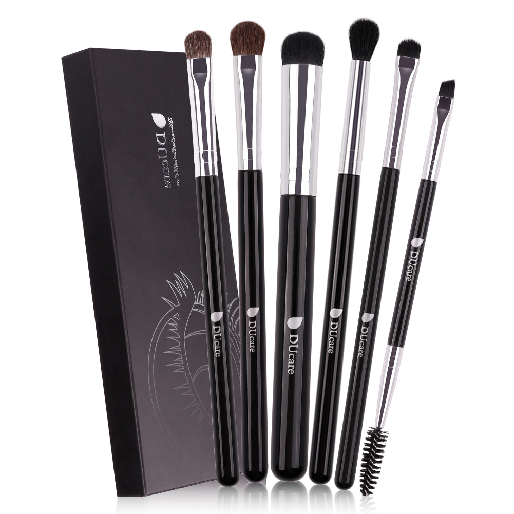 Agate Black 6Pcs Eye Brush Set