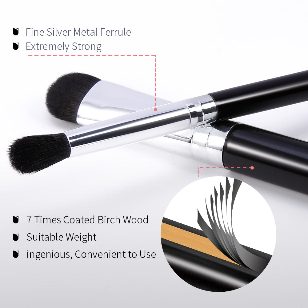 Agate Black 6Pcs Eye Brush Set