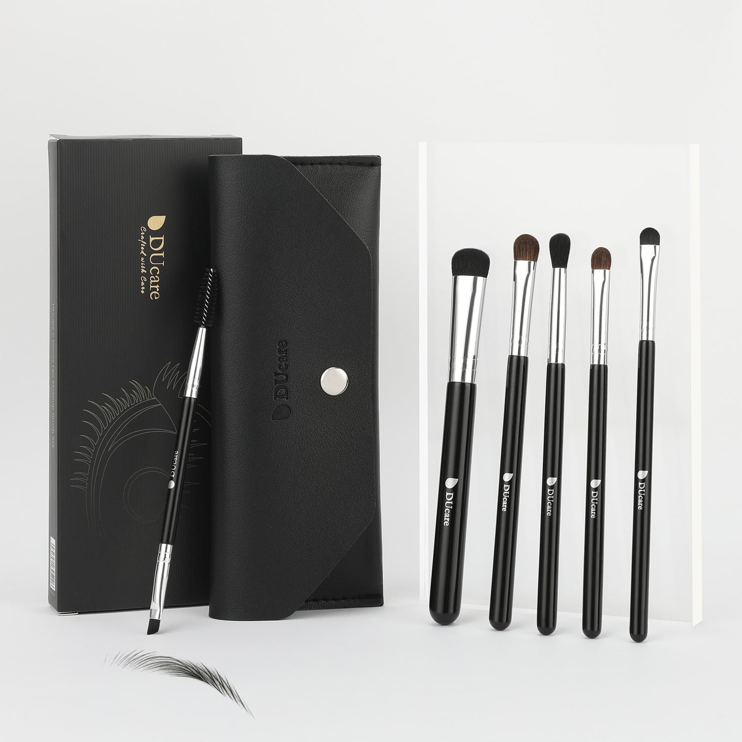Agate Black 6Pcs Eye Brush Set