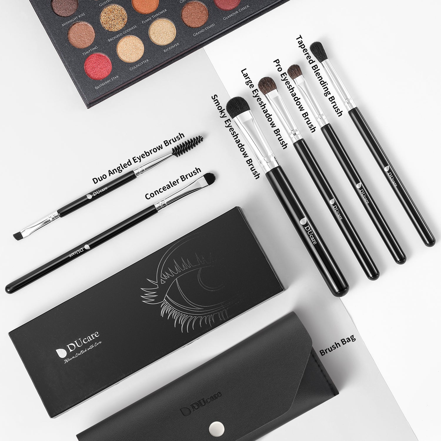 Agate Black 6Pcs Eye Brush Set