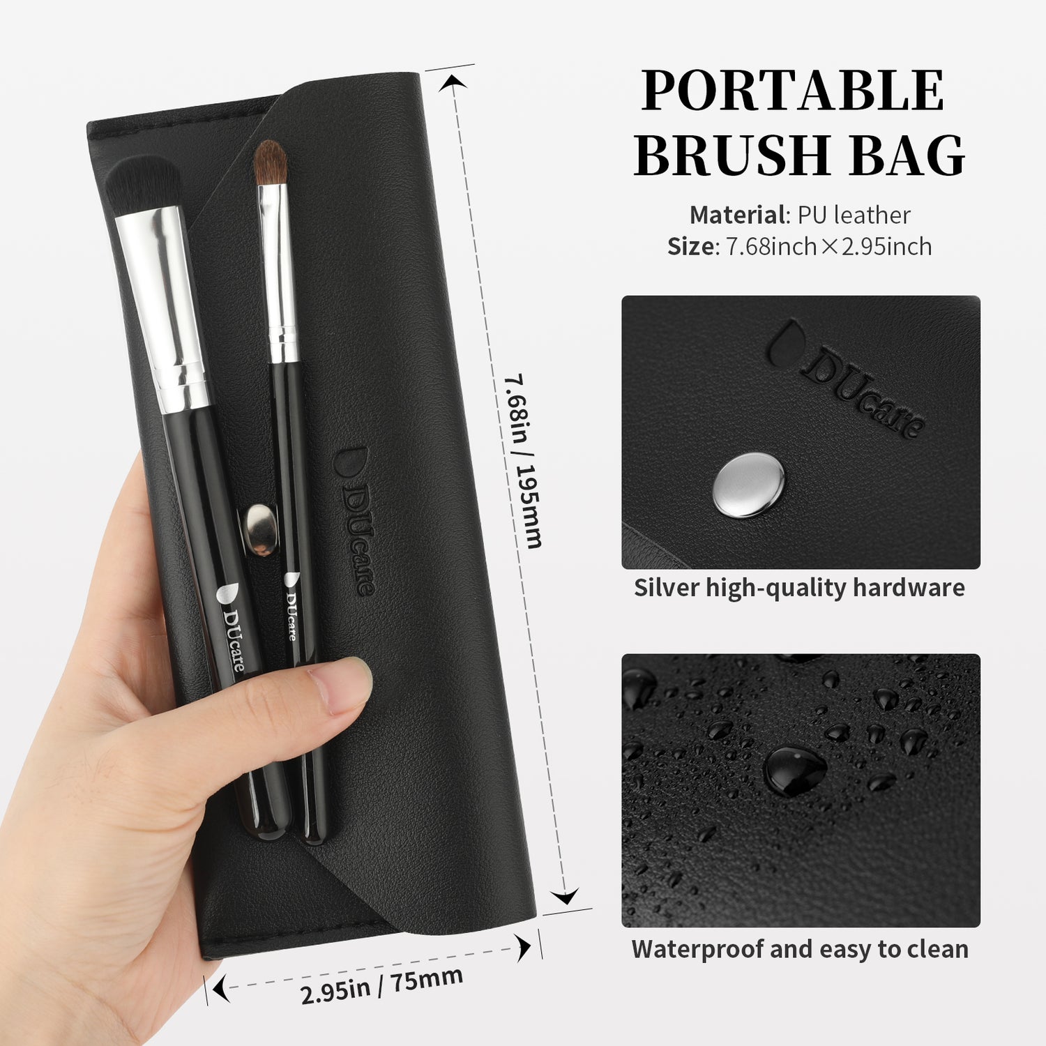 Agate Black 6Pcs Eye Brush Set