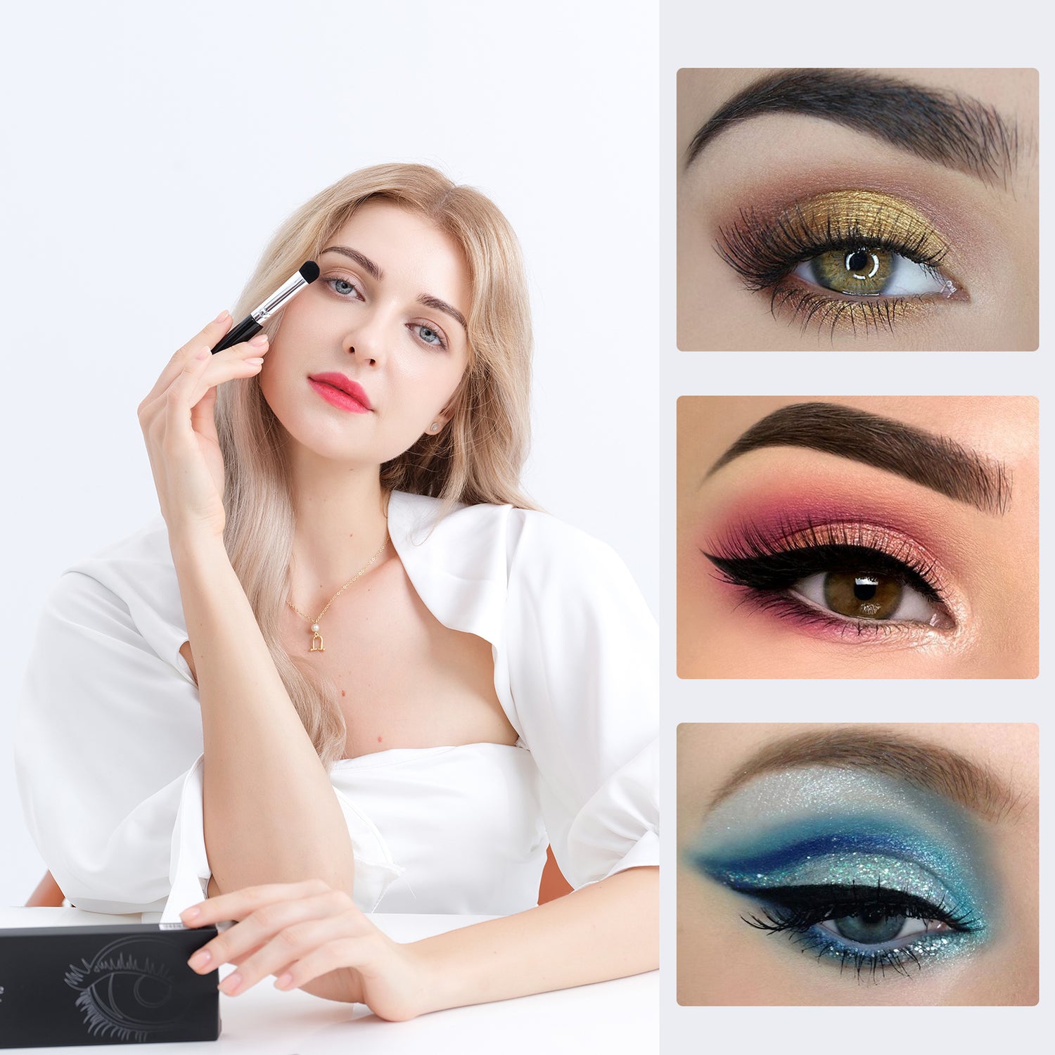 Agate Black 6Pcs Eye Brush Set