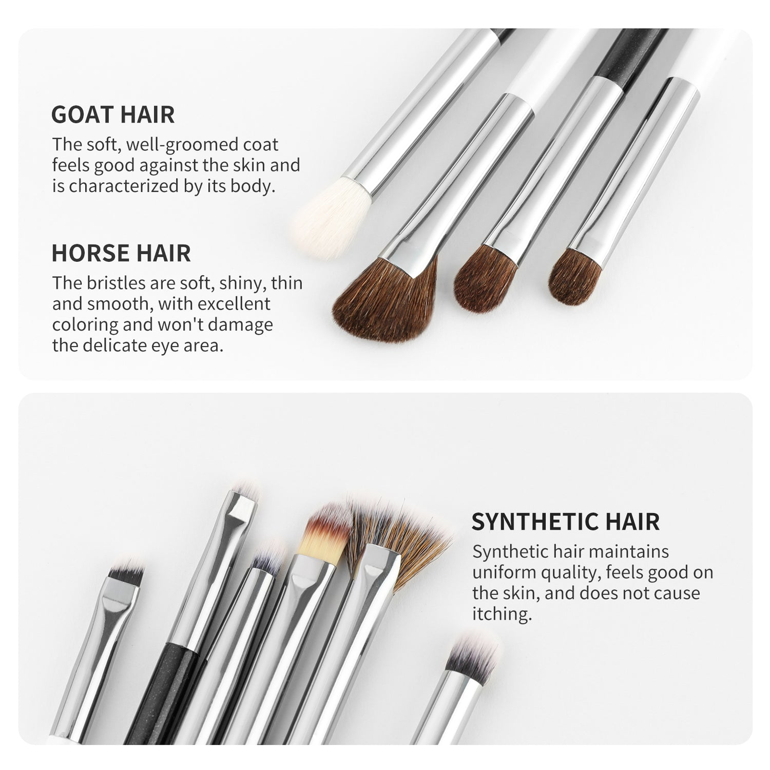 Panda 10Pcs Eye Brush Set