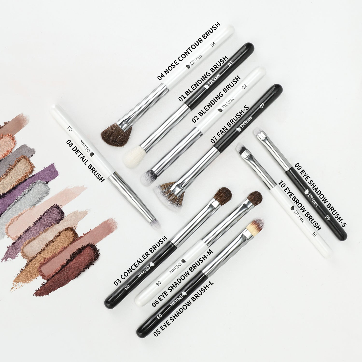Panda 10Pcs Mini Eye Travel Brush Set