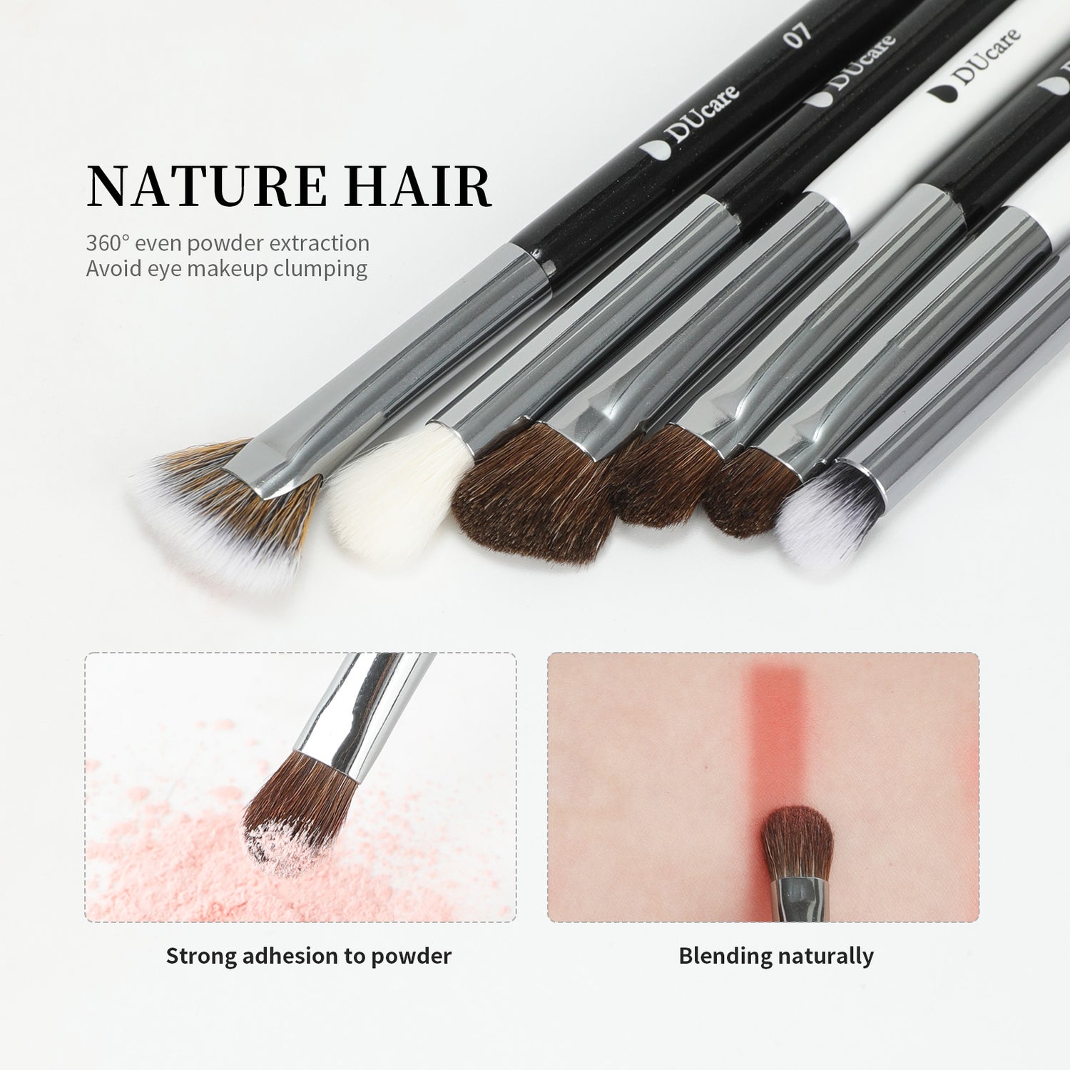 Panda 10Pcs Mini Eye Travel Brush Set