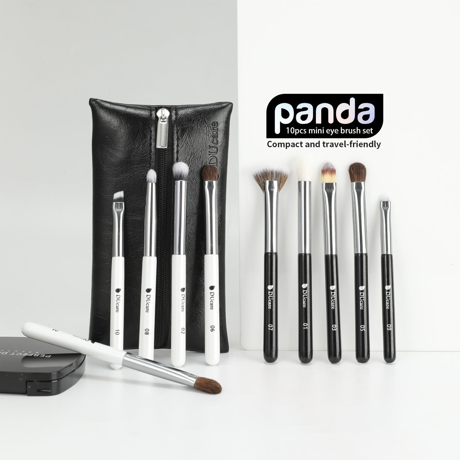 Panda 10Pcs Mini Eye Travel Brush Set