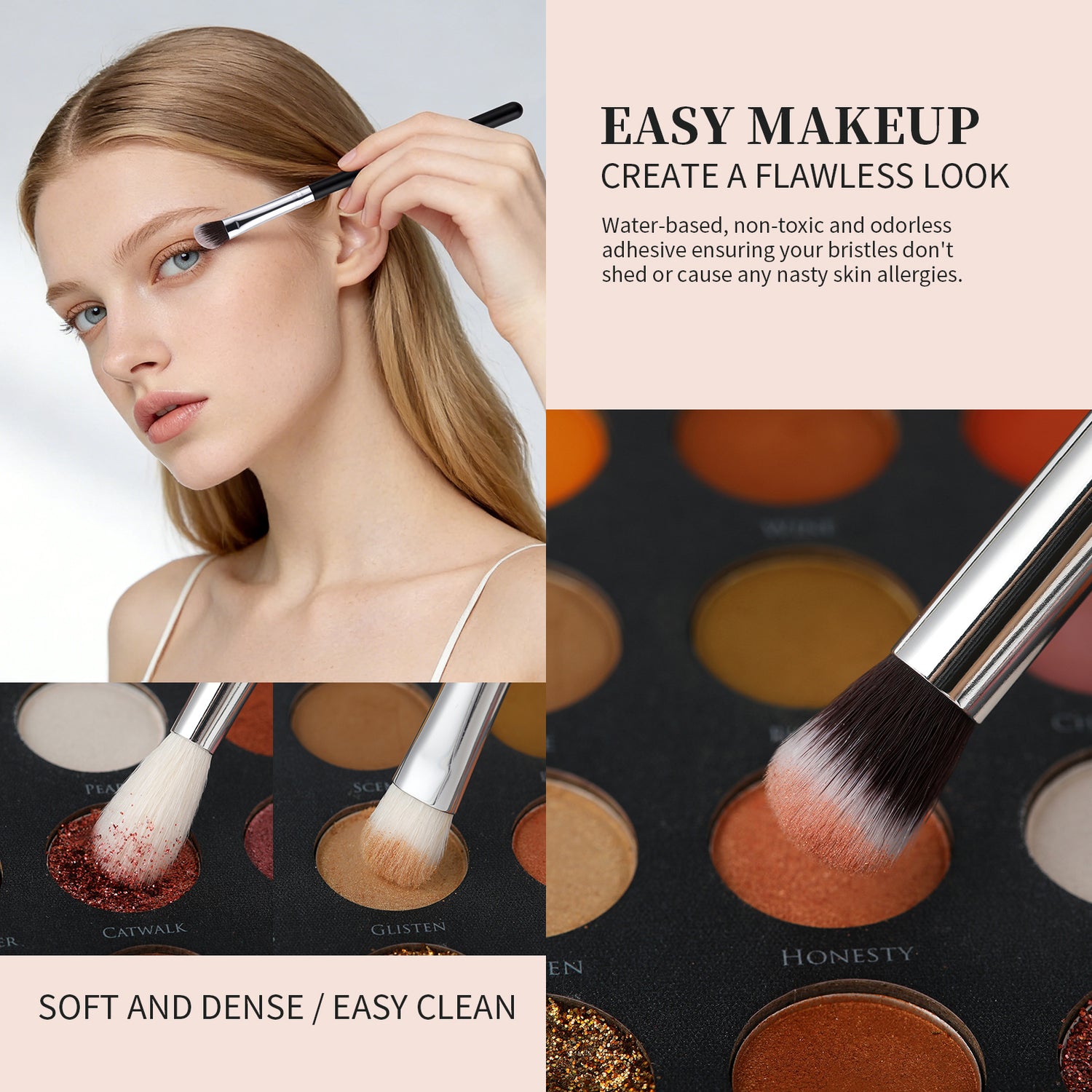 Classic Black Essential Face & Eye Brush Set (15PC)