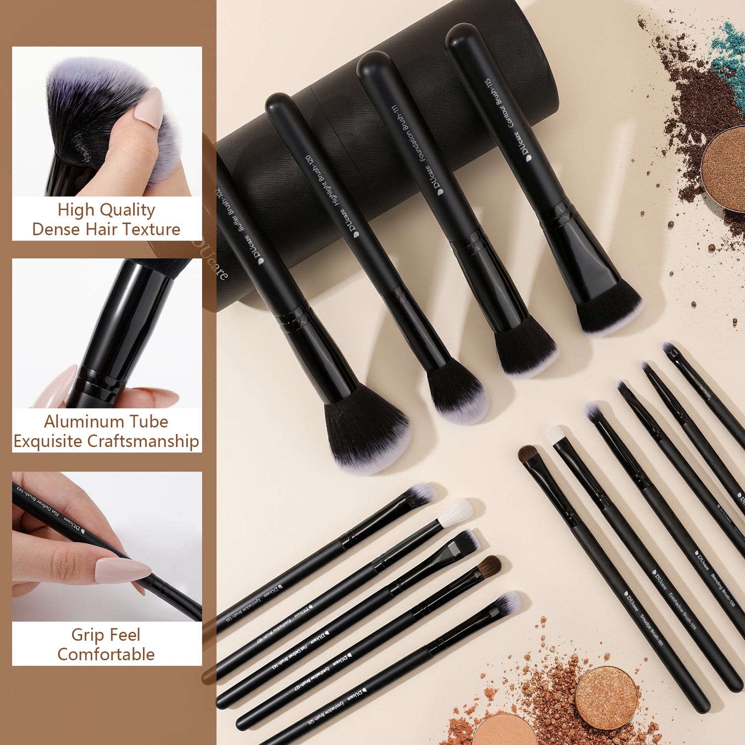 Dark & White Angel Premium Soft 27-Piece Eye & Face Brush Set