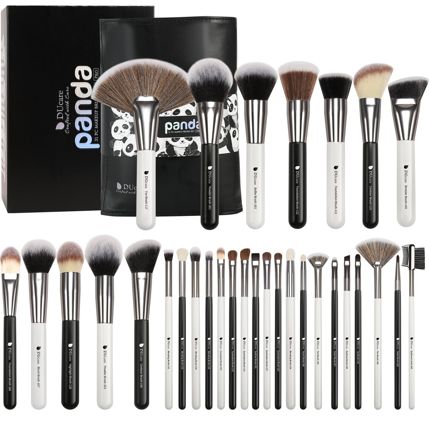 Panda Luxury Pro Artistry 31-Piece Face & Eye Brush Set