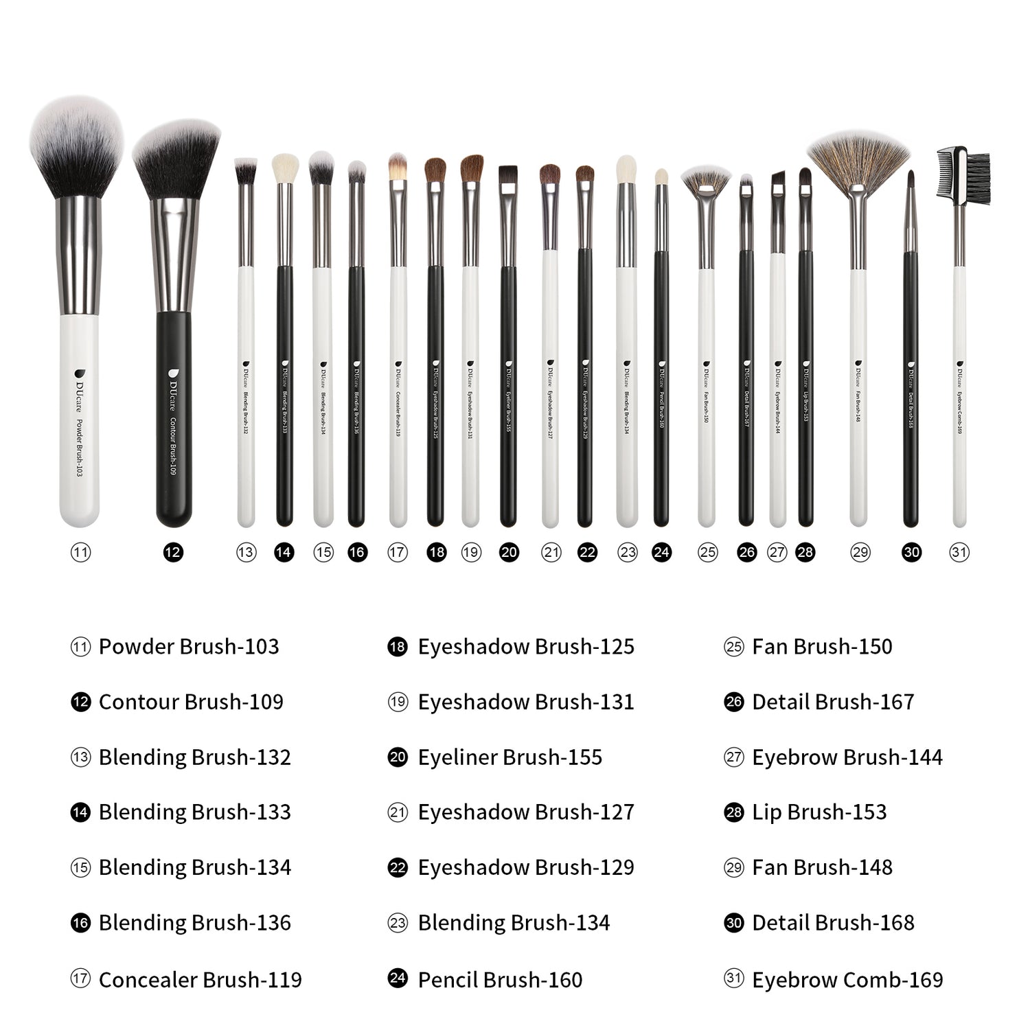 Panda Luxury Pro Artistry 31-Piece Face & Eye Brush Set