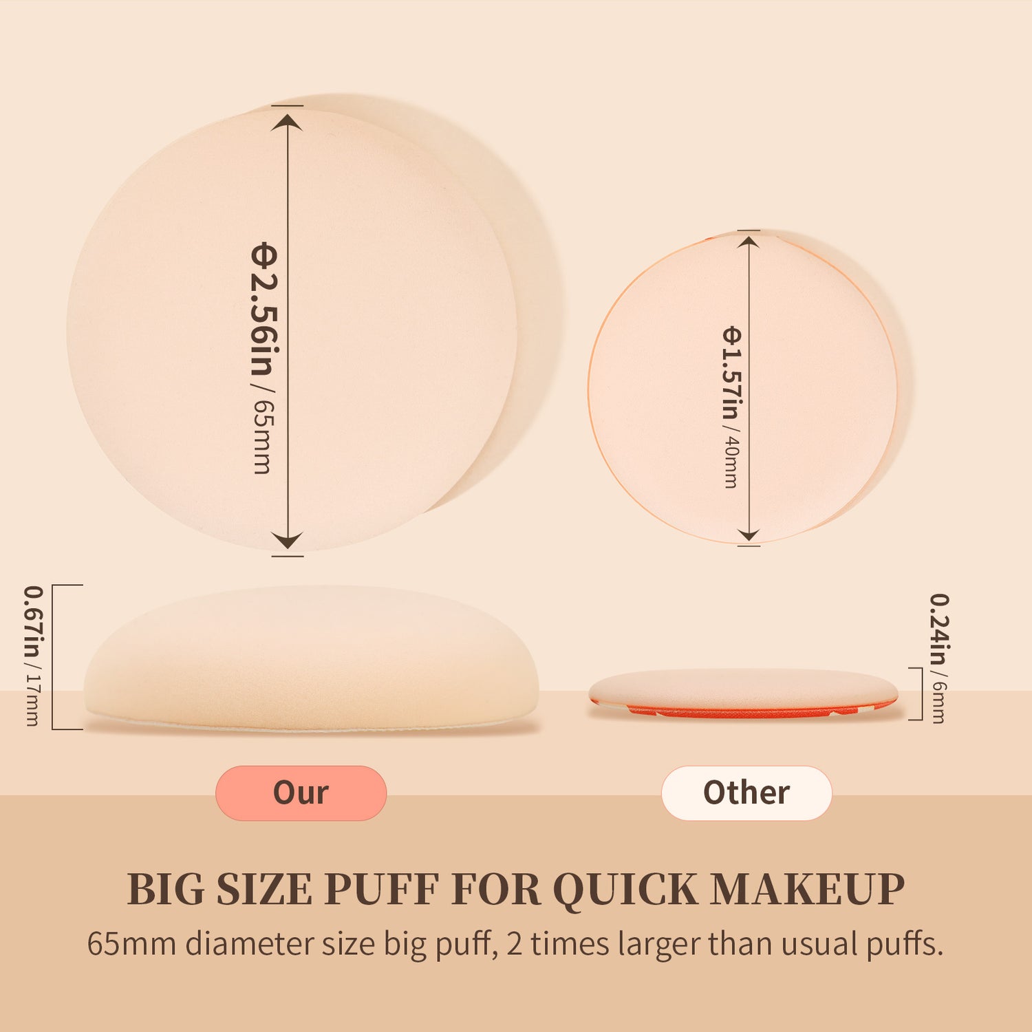 Foundation Brush with Makeup Puff