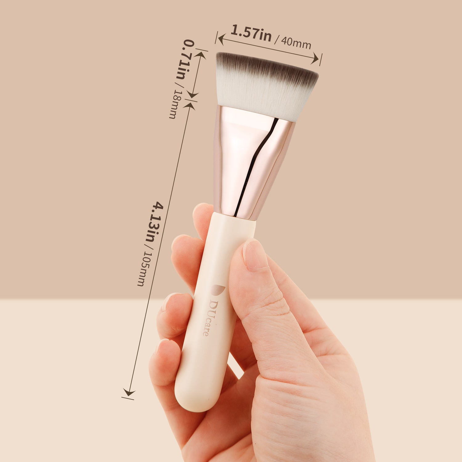 Foundation Brush with Makeup Puff