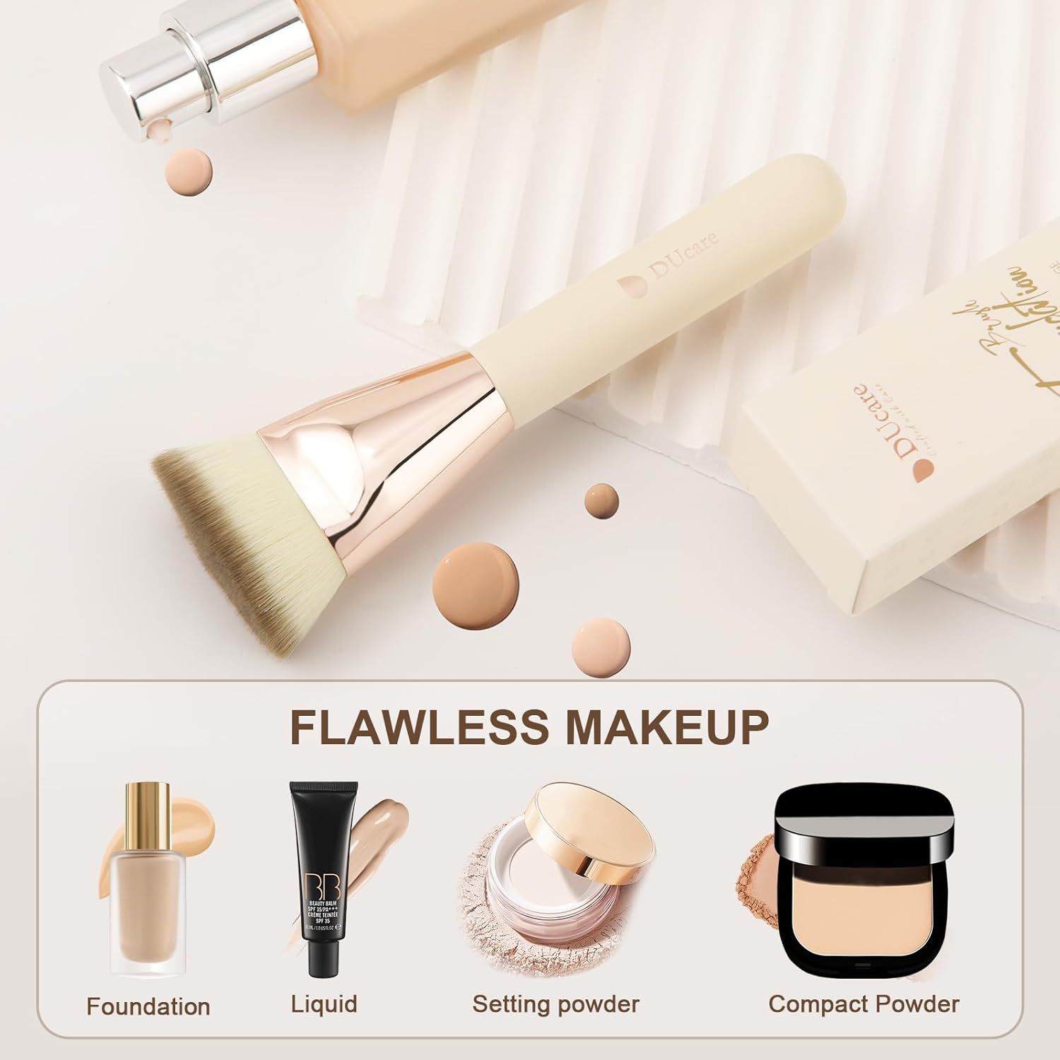 DUcare Flat Foundation Brush Face Makeup Brush