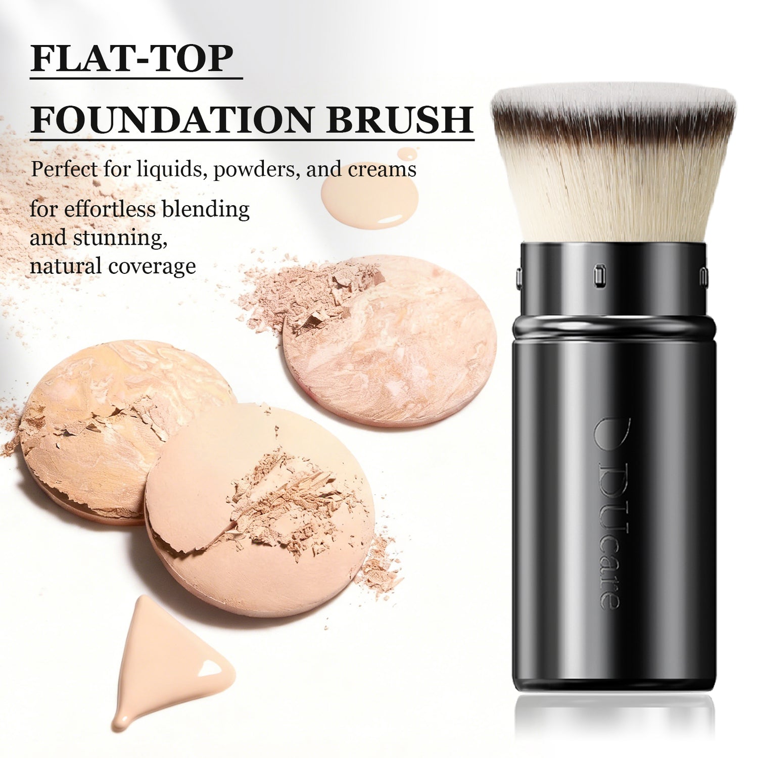 Flat Top Retractable Kabuki Foundation Brush