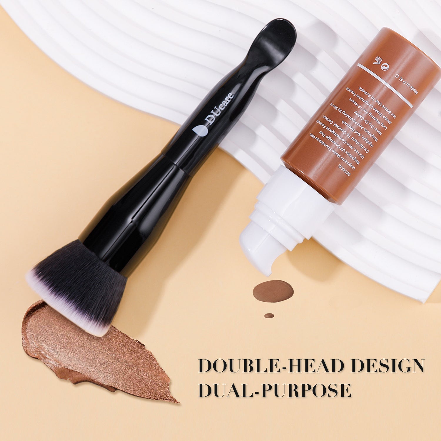 DUcare Double-Ended Foundation Brush & Digging Spoon