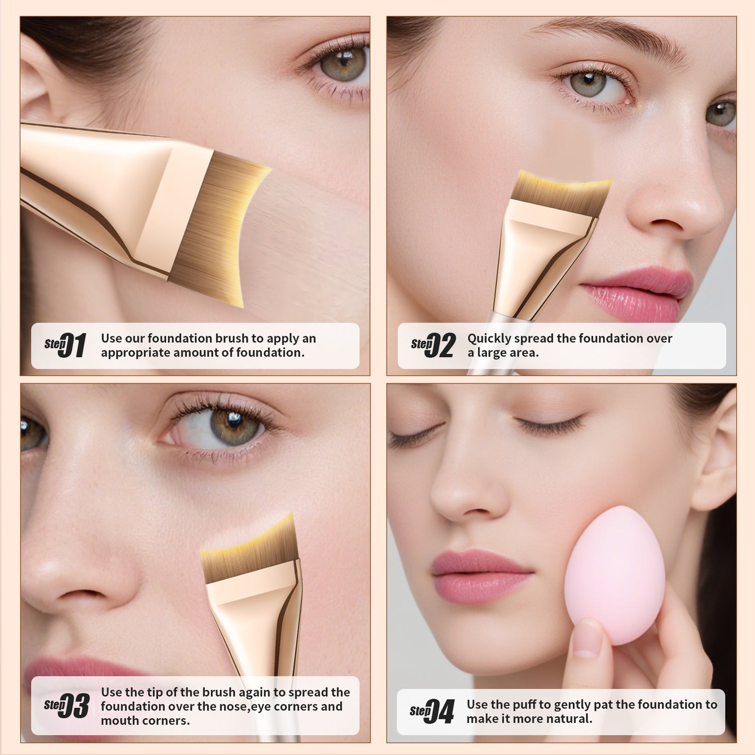 Docolor Unique Fishtail Ultrathin Foundation Brush