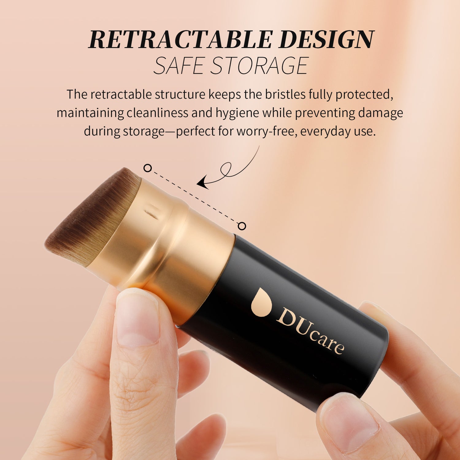 Flat Top Retractable Kabuki Foundation Brush