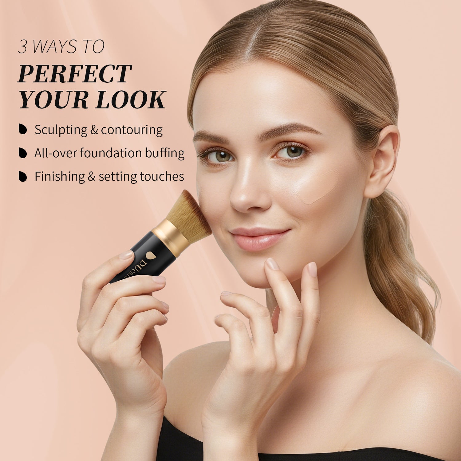 Flat Top Retractable Kabuki Foundation Brush