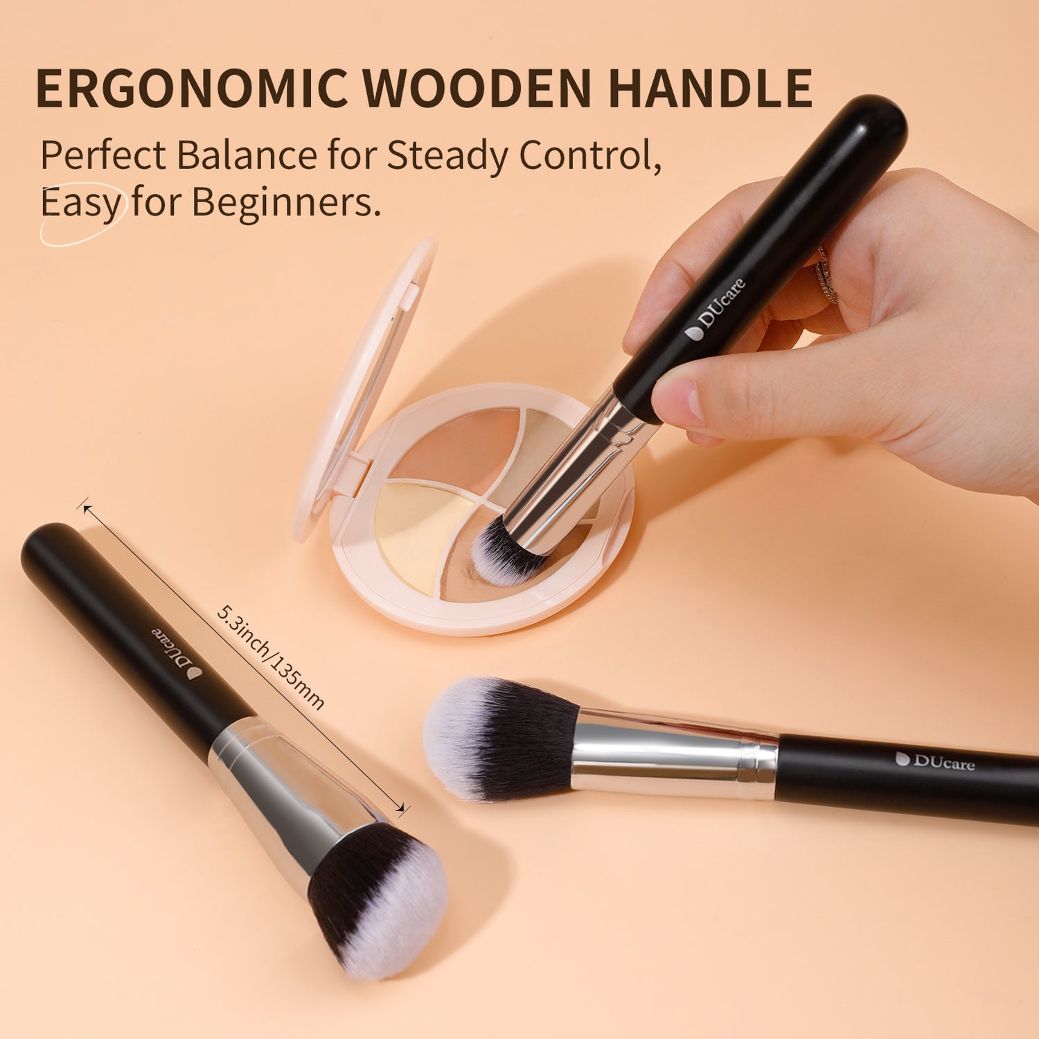 Panda Black & White Daily Need 3-Piece Face Brush Set