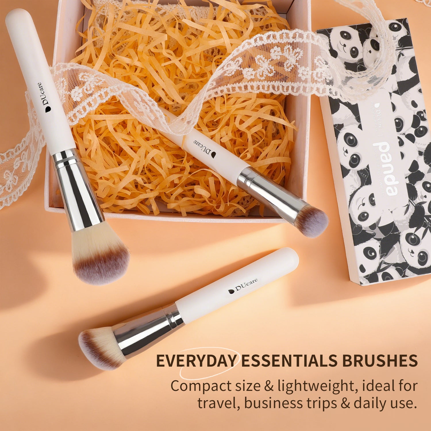Panda Black & White Daily Need 3-Piece Face Brush Set