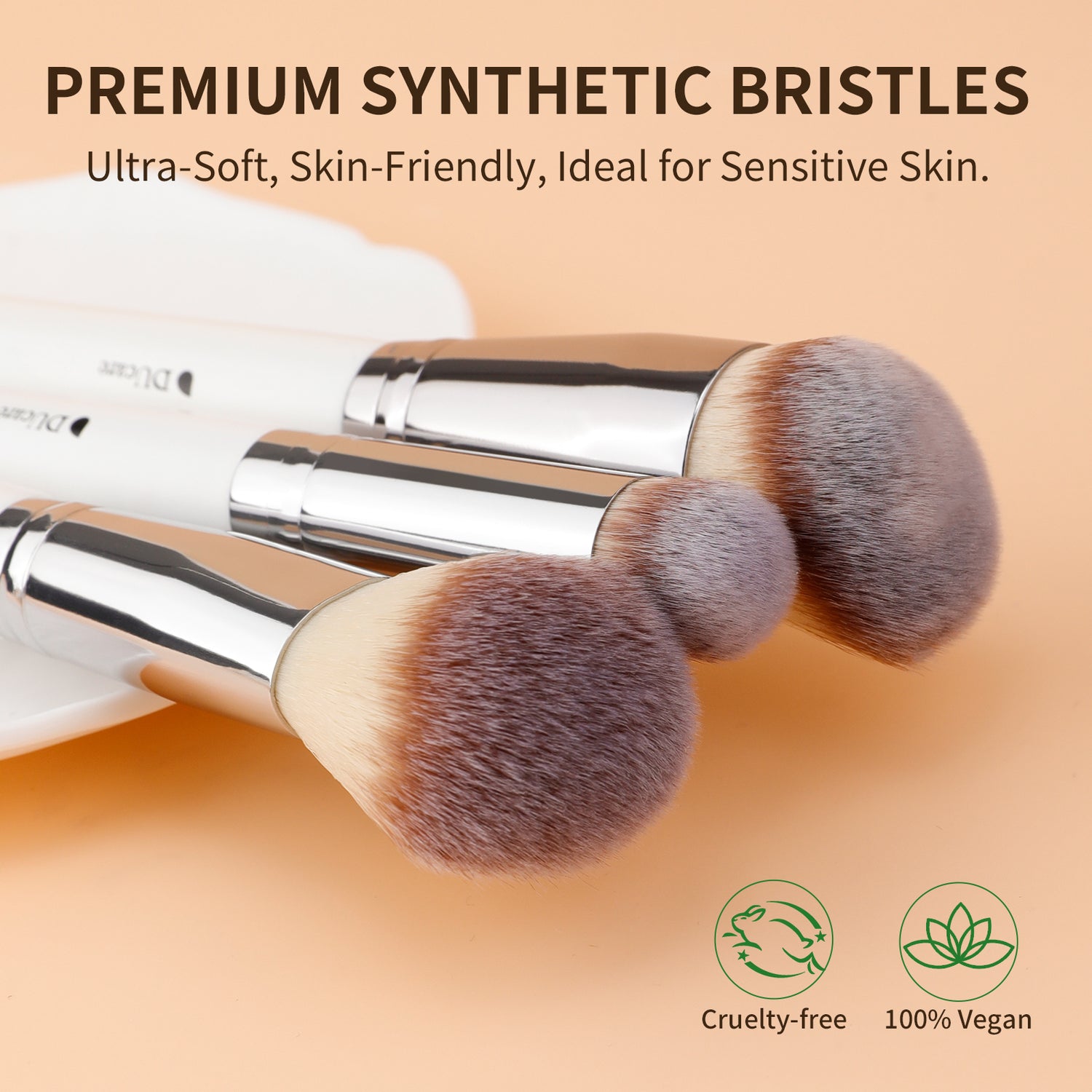 Panda Black & White Daily Need 3-Piece Face Brush Set