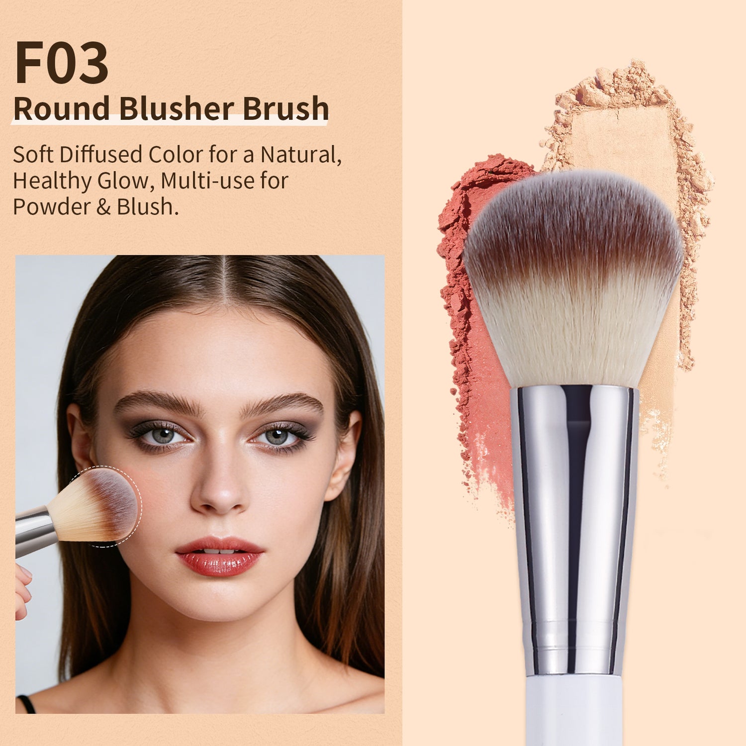 Panda Black & White Daily Need 3-Piece Face Brush Set