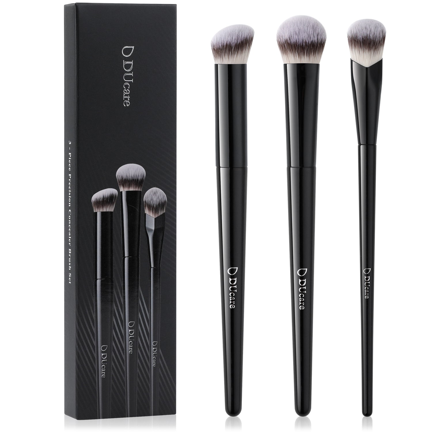DUcare 3-Piece Precision Concealer Brush Set
