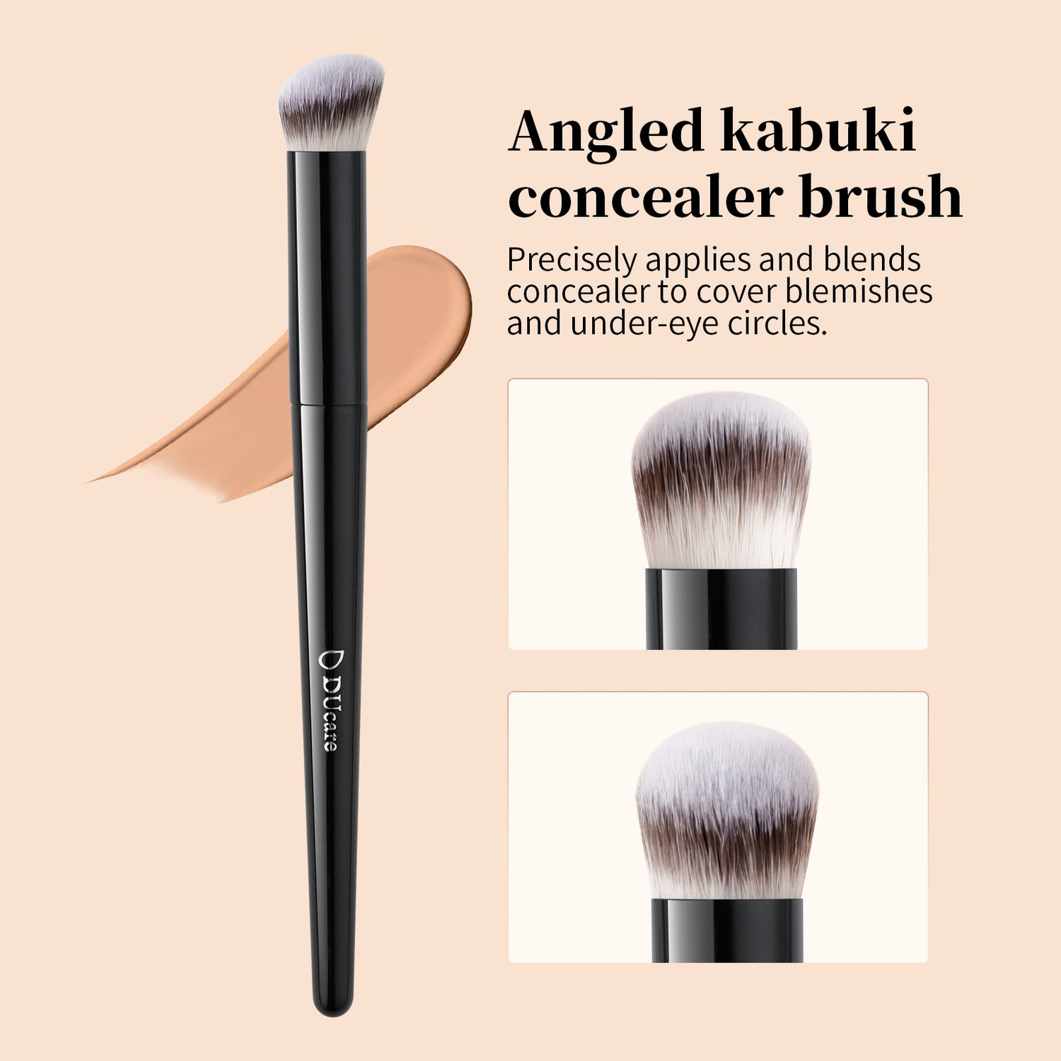 DUcare 3-Piece Precision Concealer Brush Set