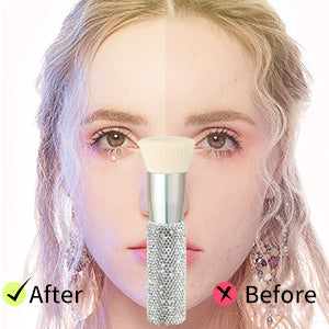 Peach Pink Girl Flat Foundation Brush