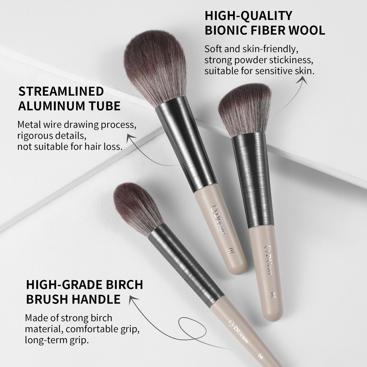 Silver Elegance 10Pcs Face & Eye Brush Set