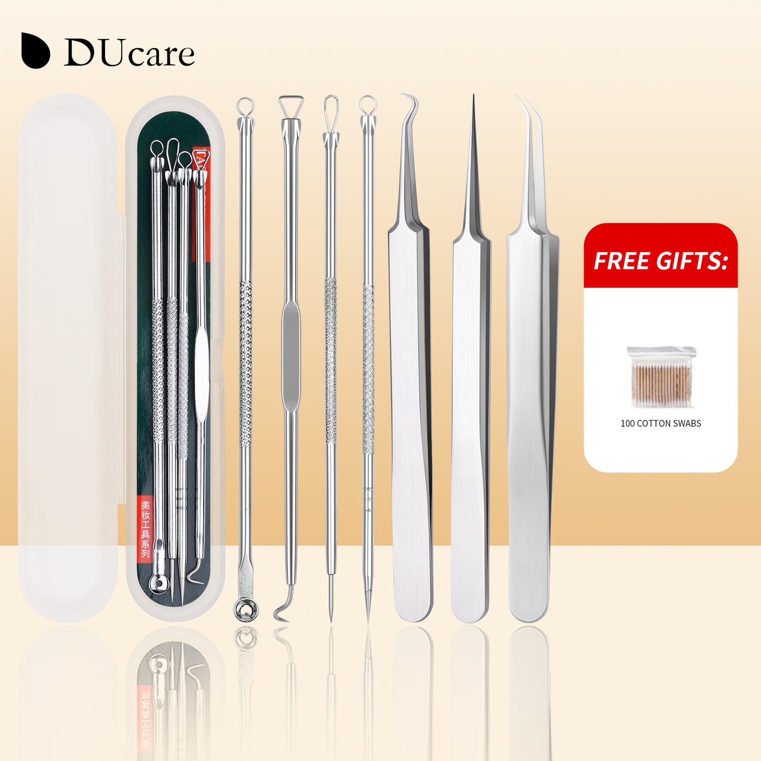 Makeup Pro Stainless Steel Tweezers Set (9PCS/4PCS)
