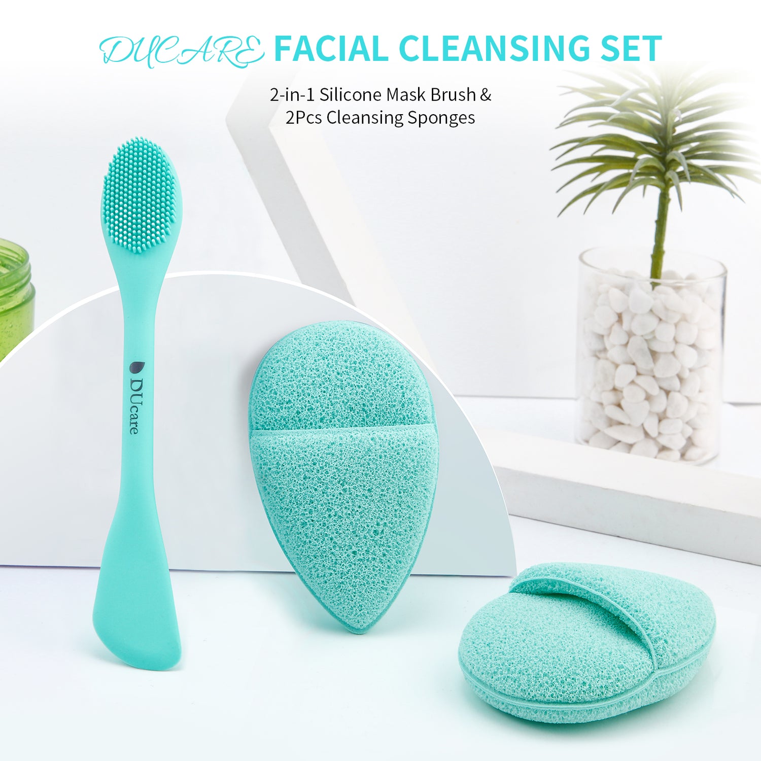Daily Skin Care Silicone Face Mask Brush Set (3PC)