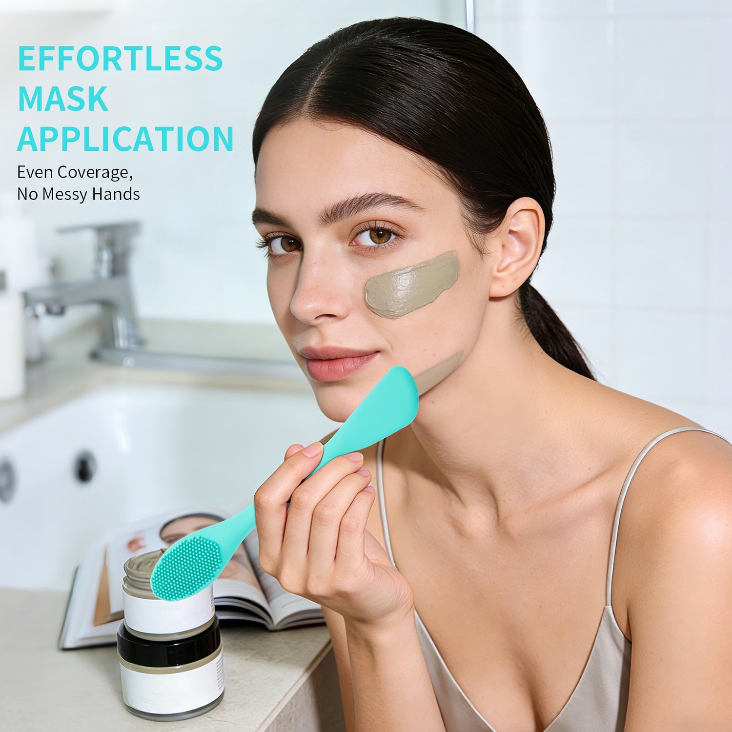 Daily Skin Care Silicone Face Mask Brush Set (3PC)