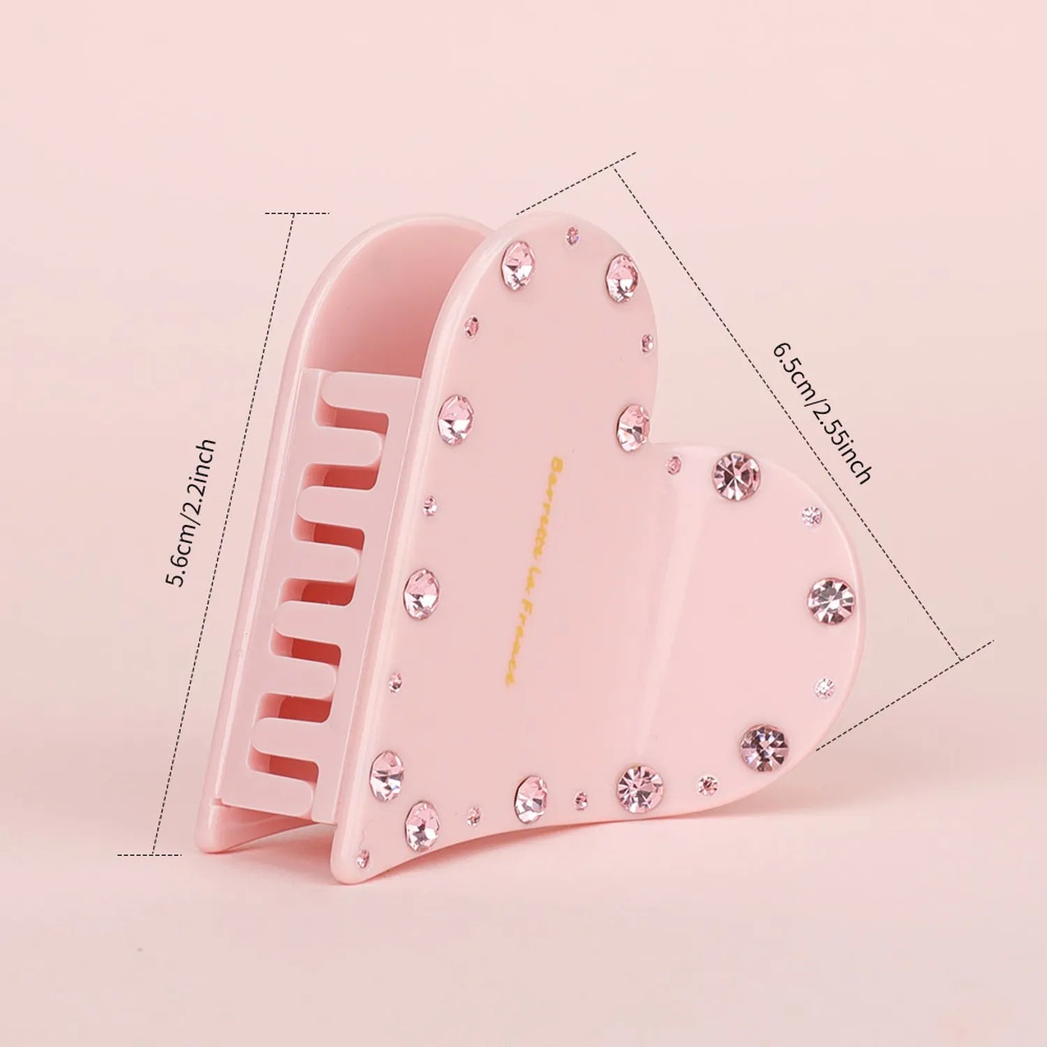 Pink Heart Diamond Hairclip