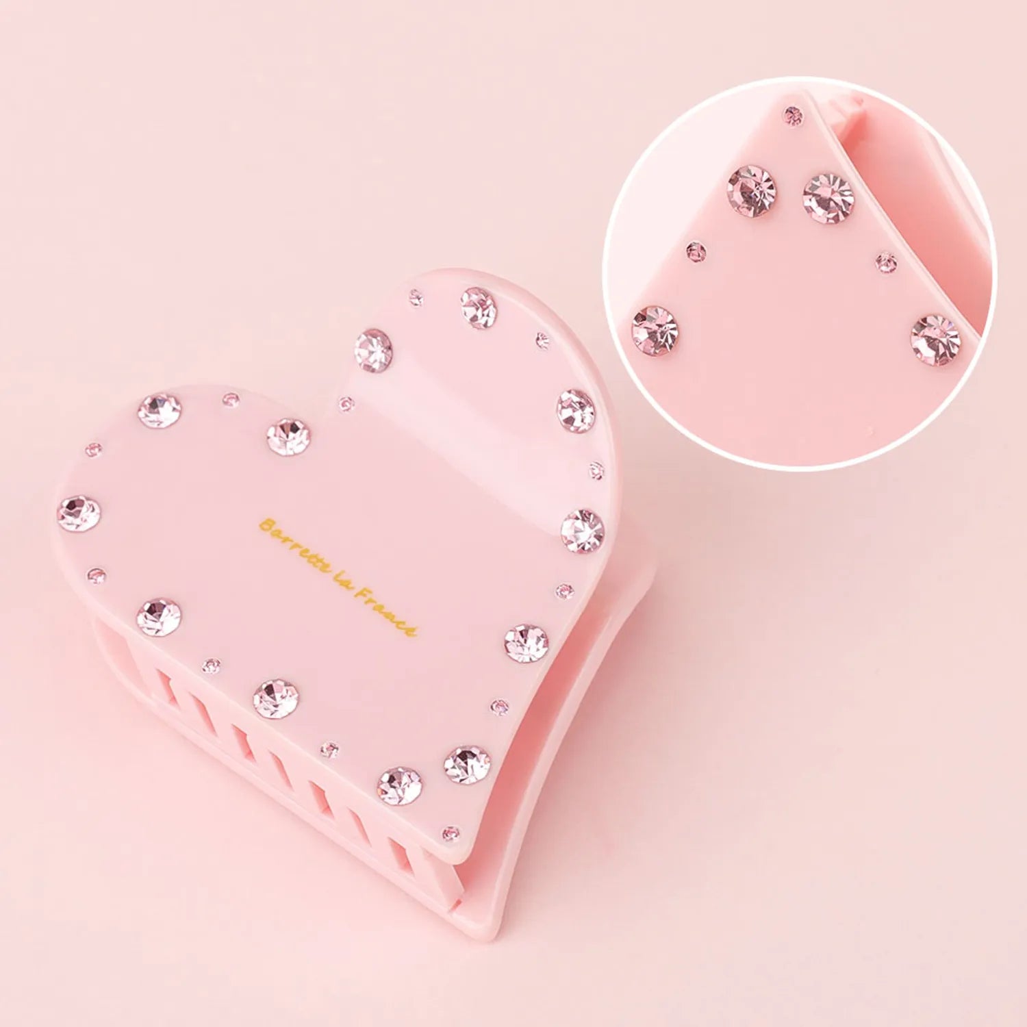 Pink Heart Diamond Hairclip