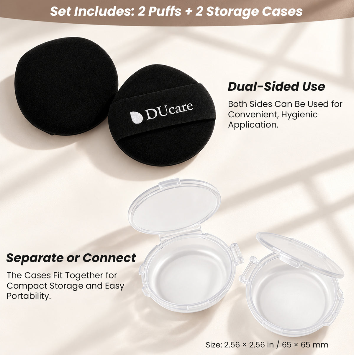 DUcare Rubycell Makeup Puffs -2 Piece