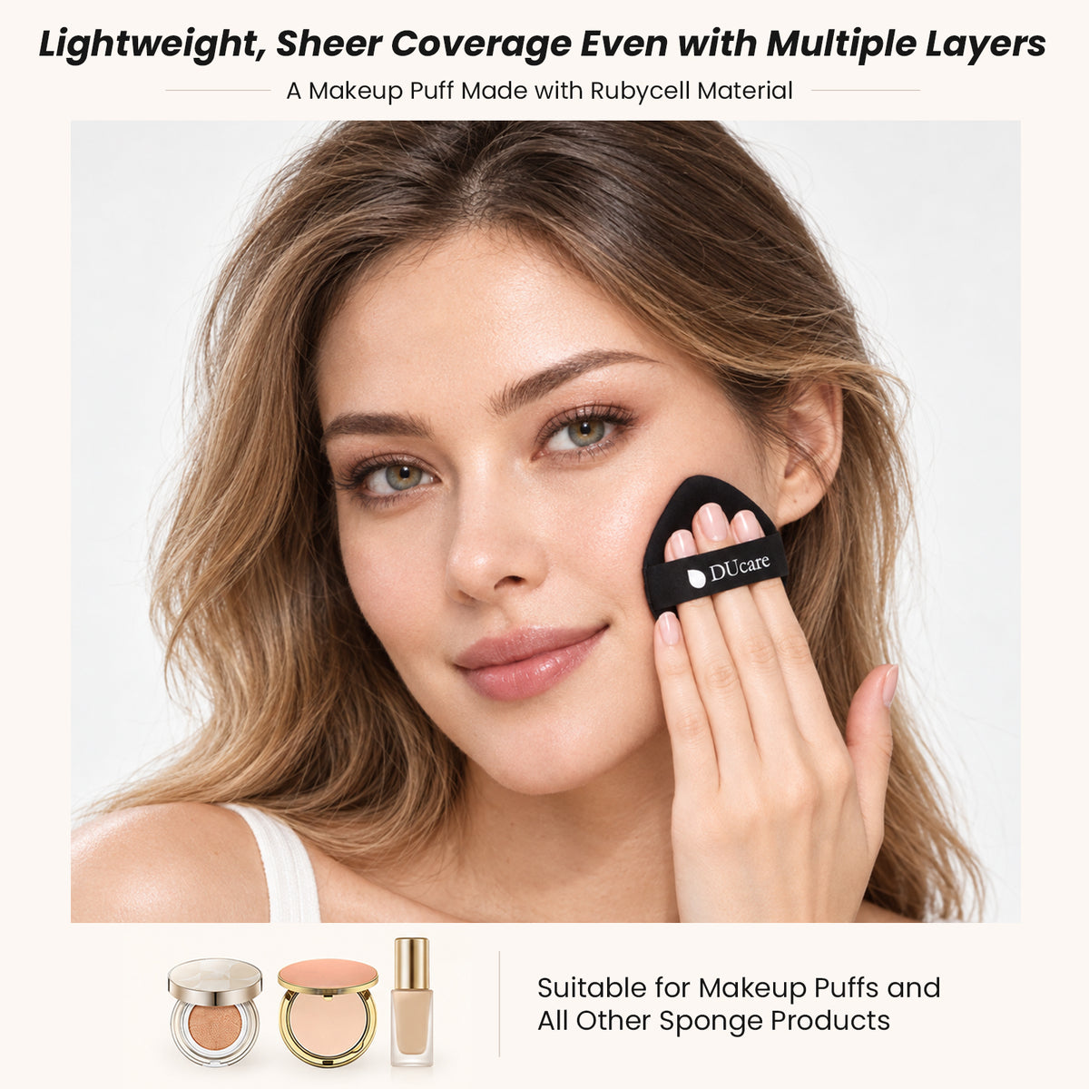 DUcare Rubycell Makeup Puffs -2 Piece